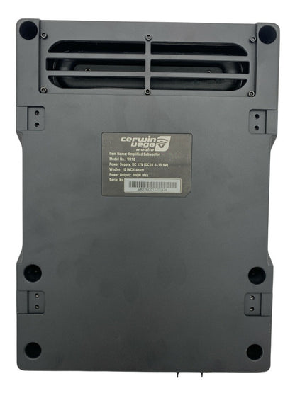Subwoofer 10 Amplificado Con Radiador- 2 Cerwin Vega Vr10 Color Negro