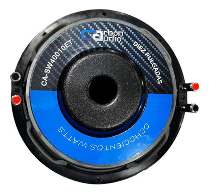 Subwoofer 10 Pulgadas Carbon Audio 800w Entry Doble Bobina Color Negro