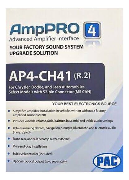 Interfaz De Integración Amplificadores Amppro4 Ap4ch41(r.2)