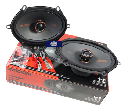 Bocinas 6x8 Pulgadas Kicker 51ksc6804 150 Watts Coaxiales Color Negro