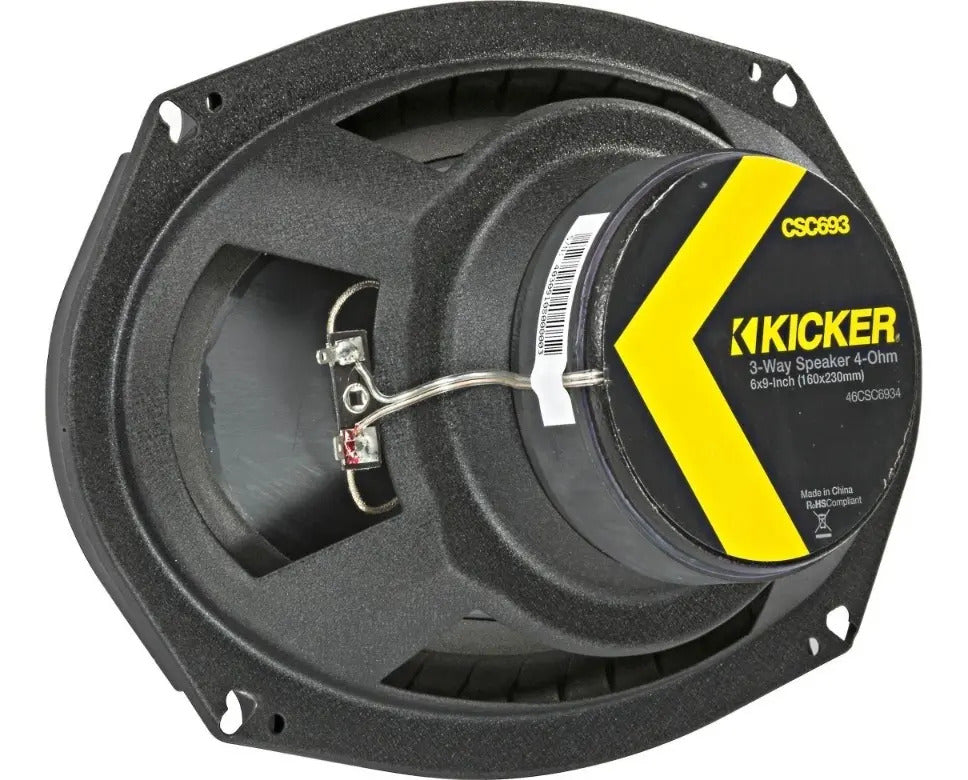 Bocinas Kicker 6x9 Pulgadas 46csc6934 3 Vias 450w Max Negro
