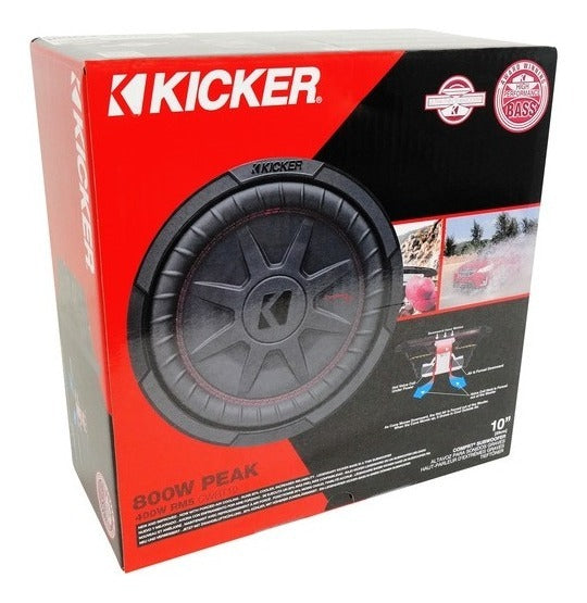 Woofer Kicker Plano Comprt 43cwrt102 10 Pulgadas 800w 2 Ohm Color Gris Oscuro