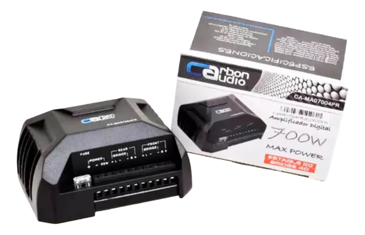 Amplificador 4ch Carbon Audio Microtecnologia Cama07004pr