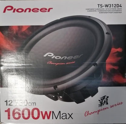 Pioneer Subwoofer Ts-w312d4 Color Negro