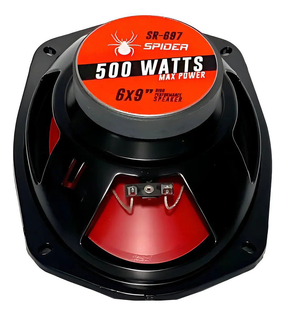 Juego De Bocinas 6x9 PuLG. 2 Vias 500w Maximo Spider Sr697 Color Rojo