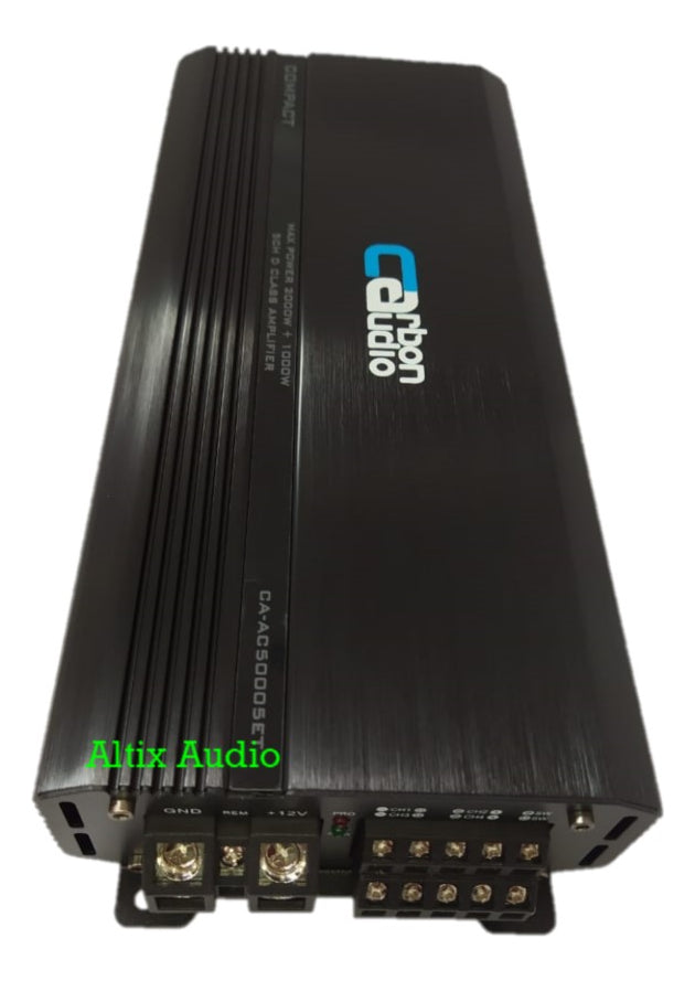Amplificador Carbón Audio 5 Canales Ca-ac50005et 3000w Max Color Negro