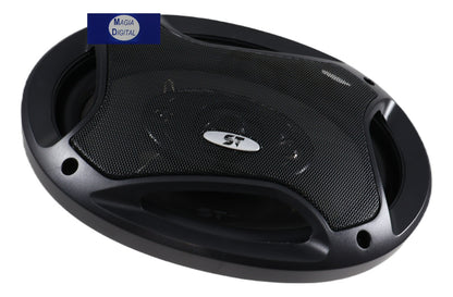 Bocinas 6x9puLG Scandaltek St-sp691 500 Watts 4 Vias Color Negro