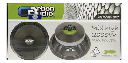 Par De Medios Altos Carbon Audio 7 PLG 2000w Ca-ma20070px Negro