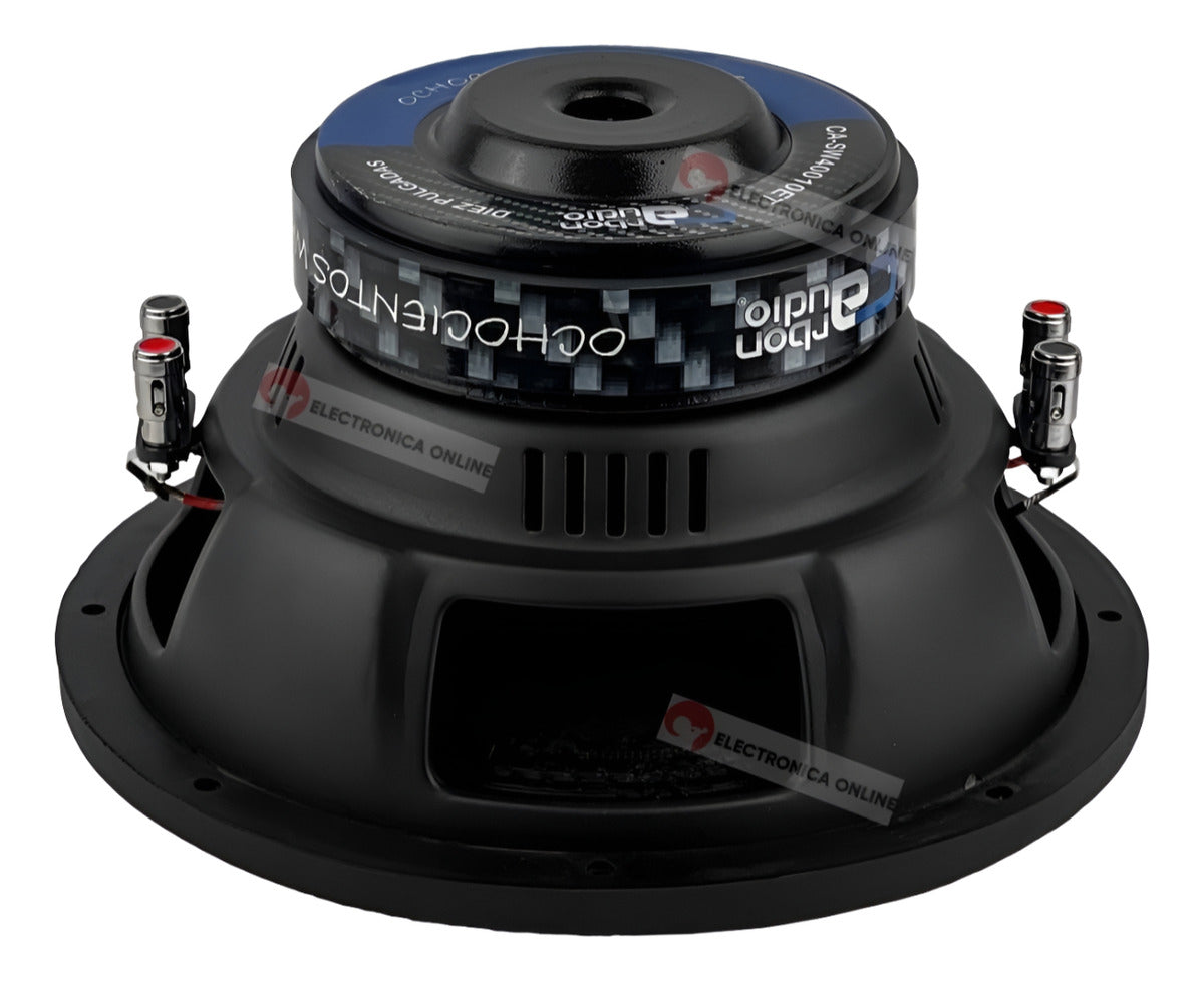 Subwoofer 10 Pulgadas Carbon Audio 800w Entry Doble Bobina Color Negro