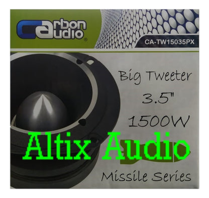 Par Big Tweeter Bala 3.5 Carbón Audio Ca-tw15035px 150w Rms Color Negro