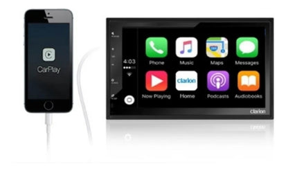 Pantalla 2 Din 6.8 PuLG. Clarion Con Carplay Bluetooth Fx450