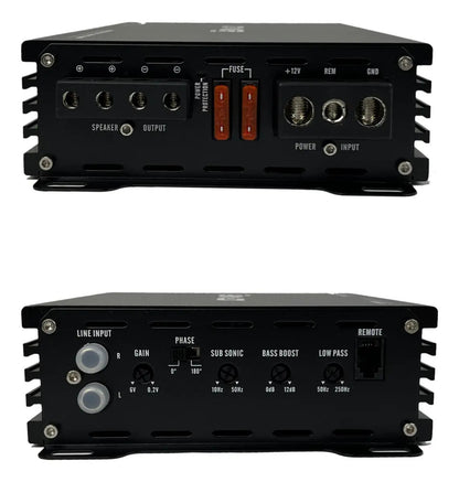 Amplificador Monoblock 1 Canal Clase D 1200w Rms Jc Power Jc2400.1d Negro