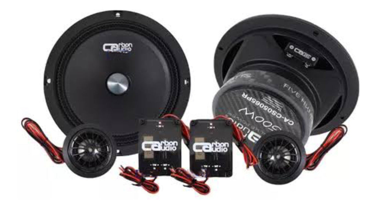 Set De Medios Carbon Audio 6.5  2 Vias Cacs05065pr 1500w