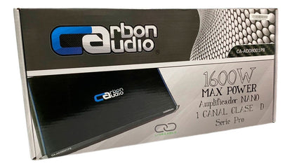 Amplificador Carbón Audio 1 Canal 800w Rms Clase D Nano Color Negro
