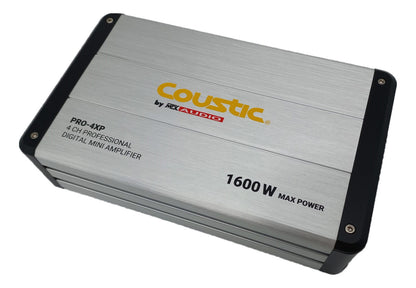 Amplificador De 4 Canales Clase D Coustic Pro-4xp 1600w Max Color Gris