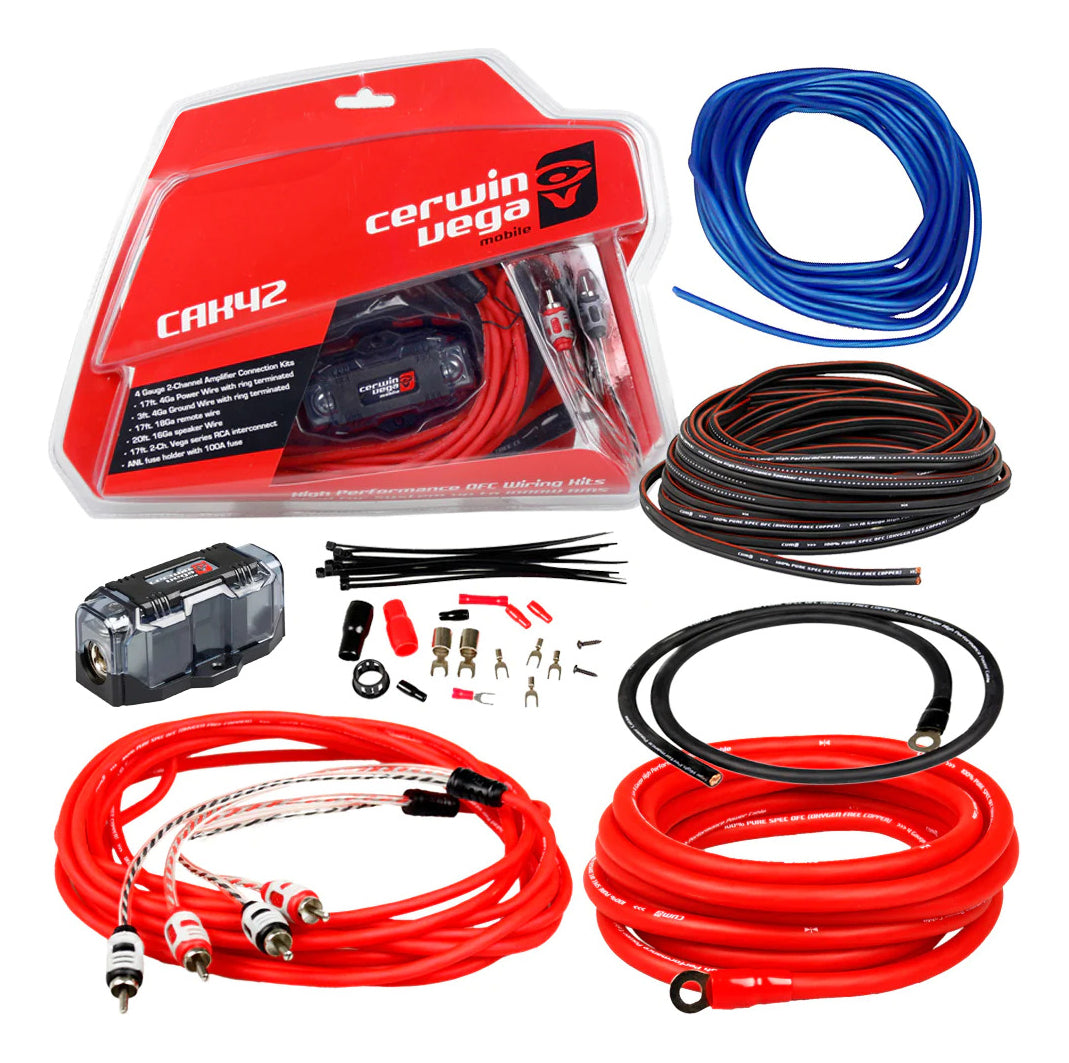 Kit De Instalacion Calibre 4 100% Cobre Cerwin Vega Cak42