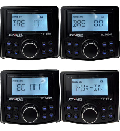 Estereo Marino Jc Power D214bm Bluetooth Usb Auxam Fm 4 Rca