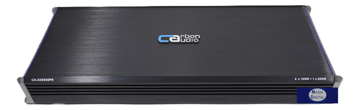 Amplificador Carbon Audio 5ch Clase D 1ohm 1x800w+4x100w Rms Color Negro