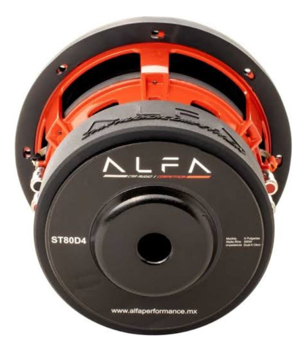 Subwoofer Alfa 8  Pulgadas Serie St 500 Rms Dual 4+4 O 2+2