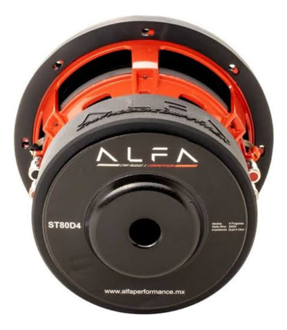 Subwoofer Alfa 8  Pulgadas Serie St 500 Rms Dual 4+4 O 2+2