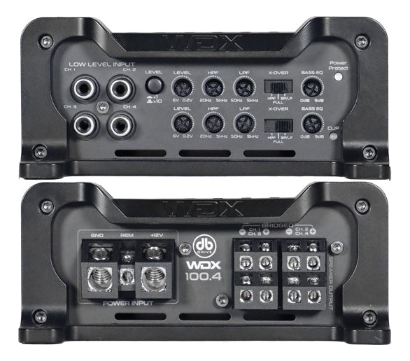 Amplificador Mini 4 Canales Db Drive Wdx100.4 600w Clase D Color Negro