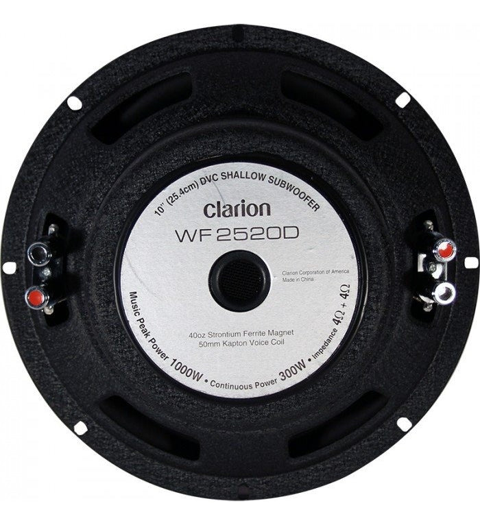 Subwoofer Plano Clarion 10 Pulgadas Wf2520d 1000w Max Color Negro