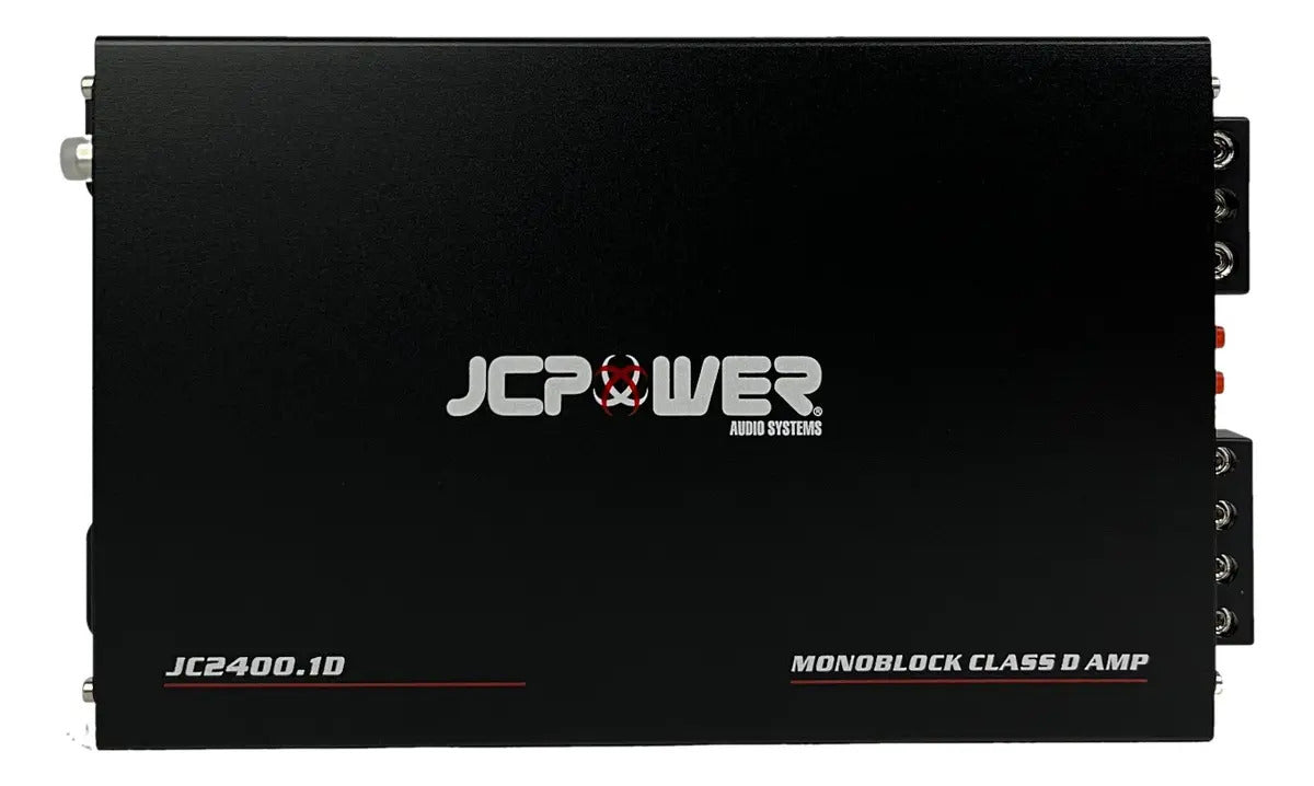 Amplificador Monoblock 1 Canal Clase D 1200w Rms Jc Power Jc2400.1d Negro