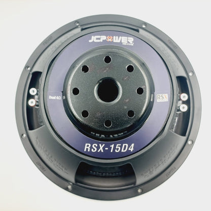 Subwoofer Jc Power Rsx-15d4 15 Pulgadas 2000w Doble Bobina Color Negro