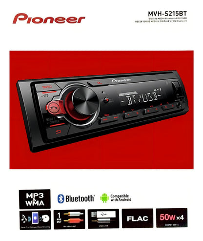 Autoestéreo Para Auto Pioneer Mvh S215bt Con Usb Y Bluetooth