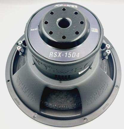 Subwoofer Jc Power Rsx-15d4 15 Pulgadas 2000w Doble Bobina Color Negro