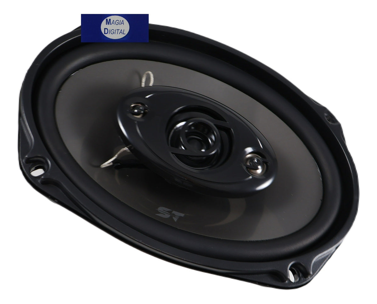 Bocinas 6x9puLG Scandaltek St-sp691 500 Watts 4 Vias Color Negro