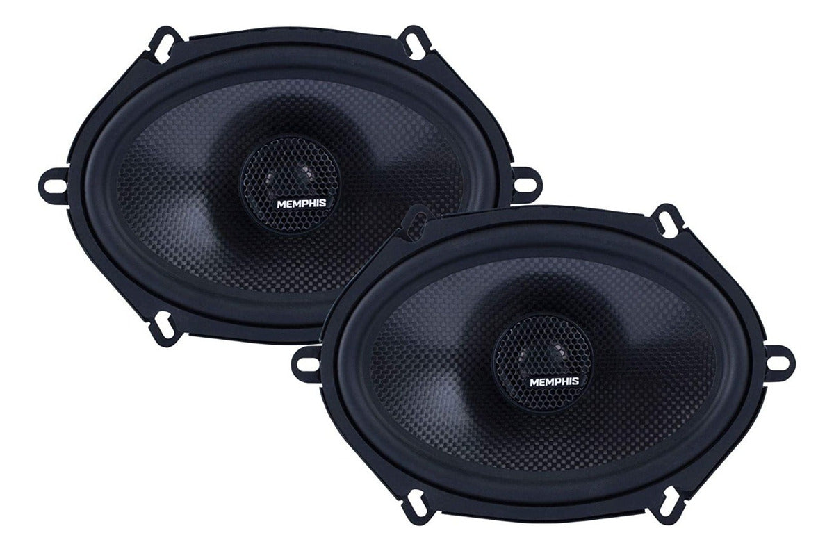 Bocinas 5x7 Pulgadas Memphis Mcx57 2 Vias 100w Fibra Carbono Color Negro