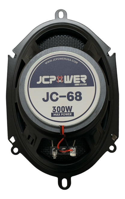 Bocinas Jc Power Jc-68 6x8 Pulgadas 2 Vías 300w Max Color Negro