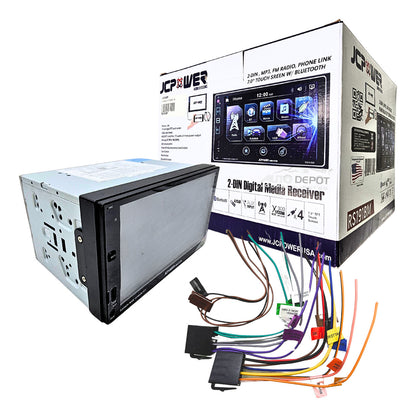 Pantalla Doble Din Jc Power Rs191bm Bt Usb Mirrorlink Color Negro