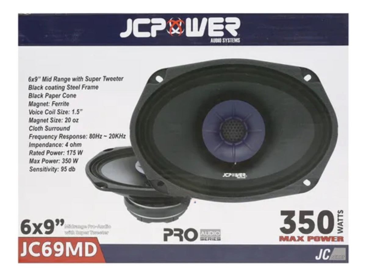 Medio Rango Jc Power 6x9 Jc69md 350w C Tweeter 1 Pza