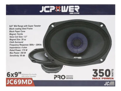 Medio Rango Jc Power 6x9 Jc69md 350w C Tweeter 1 Pza