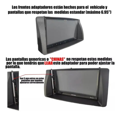 Frente Para Autoestéreo Vw Golf 1999-2007 2 Din Hf-0190dd Color Negro Hf Audio