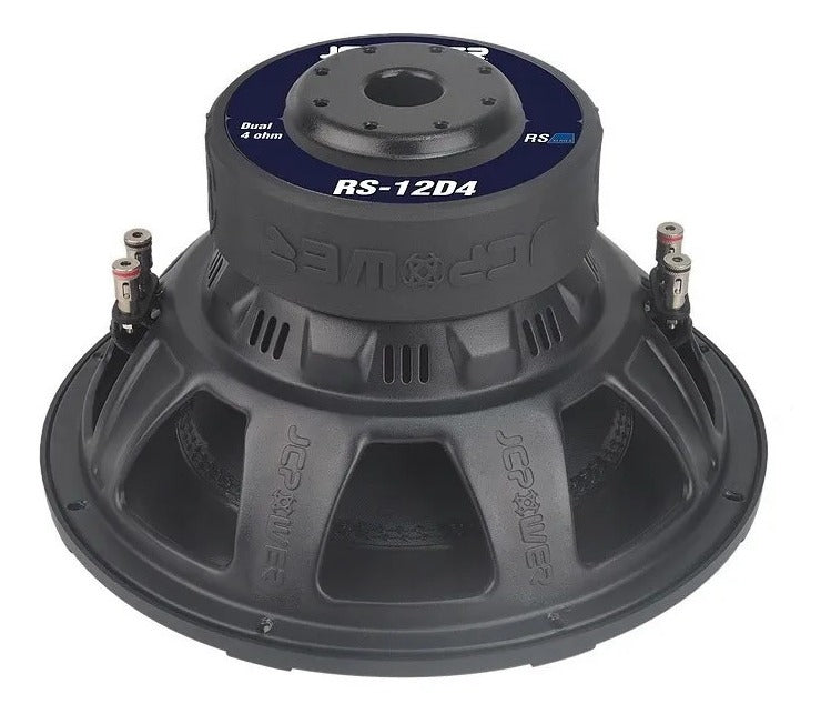 Subwoofer De 12 PLG Jc Power Rs-12d4 Doble Bobina 600w Color Negro