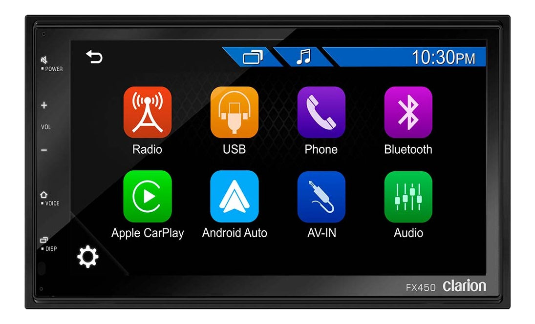 Pantalla 2 Din 6.8 PuLG. Clarion Con Carplay Bluetooth Fx450