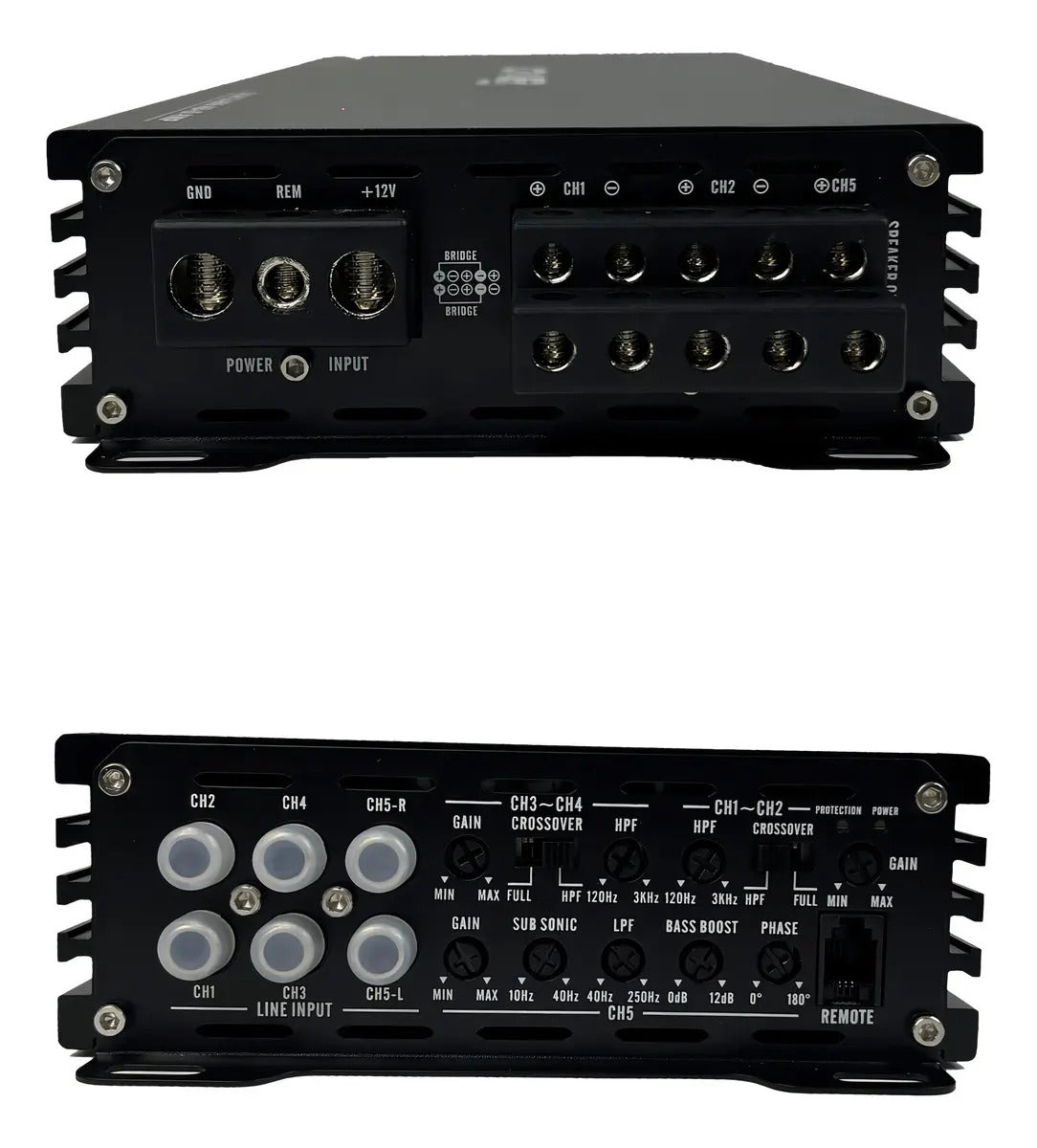 Amplificador Jc Power Jc2000.5 5 Canales Clase Ab 900w Max Negro