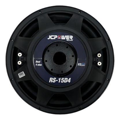 Subwoofer Jc-power Rs-15d4 15 PuLG 1500w Max Doble Bobina Color Negro