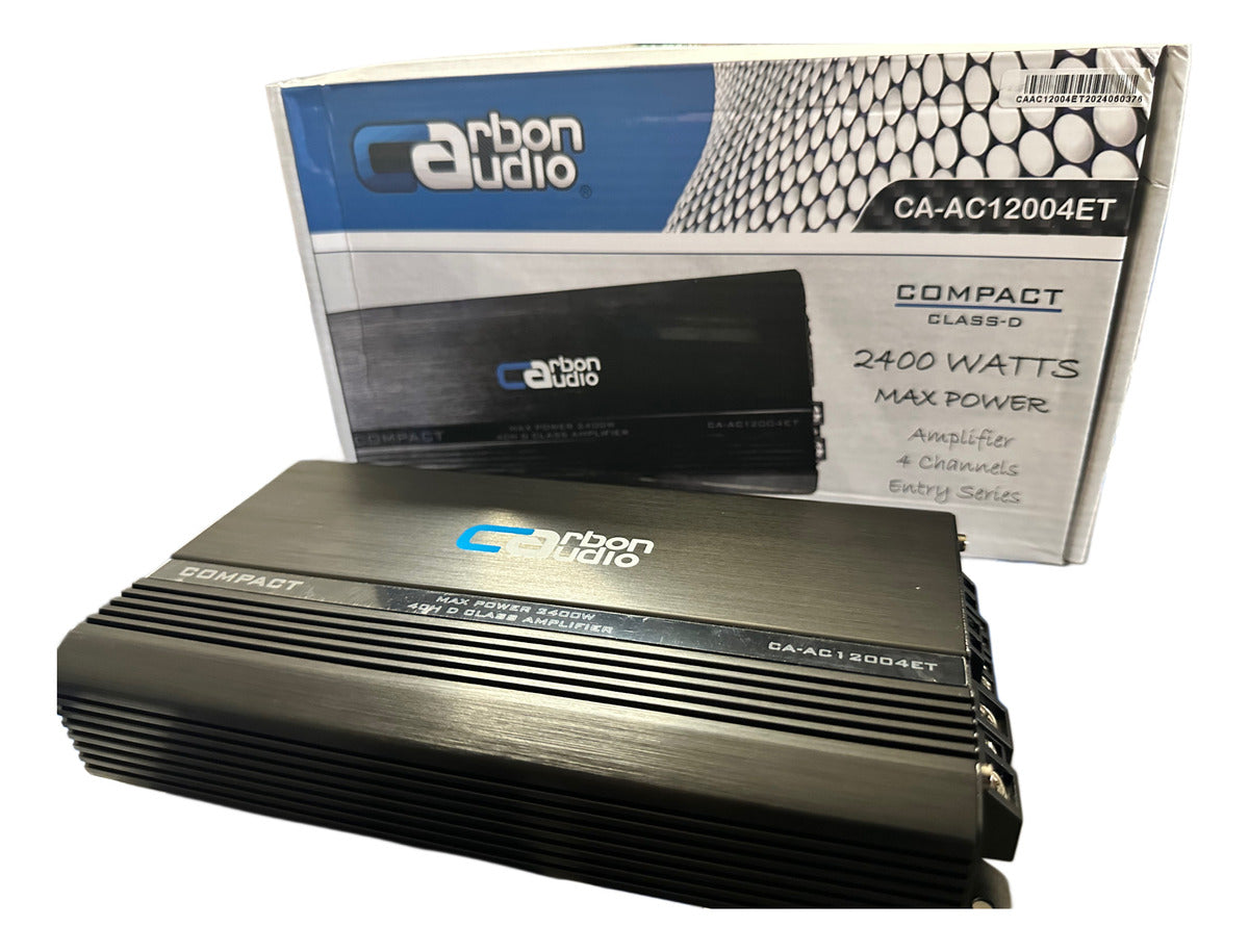 Amplificador Carbón Audio 4canales Compact Caac12004et 2400w