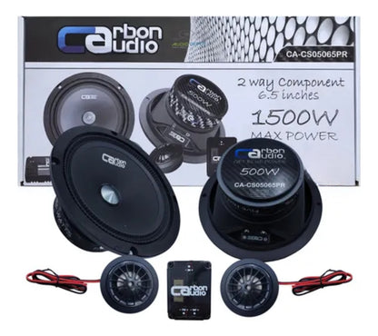 Set De Medios Carbon Audio 6.5  2 Vias Cacs05065pr 1500w
