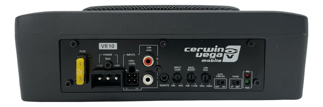 Subwoofer 10 Amplificado Con Radiador- 2 Cerwin Vega Vr10 Color Negro