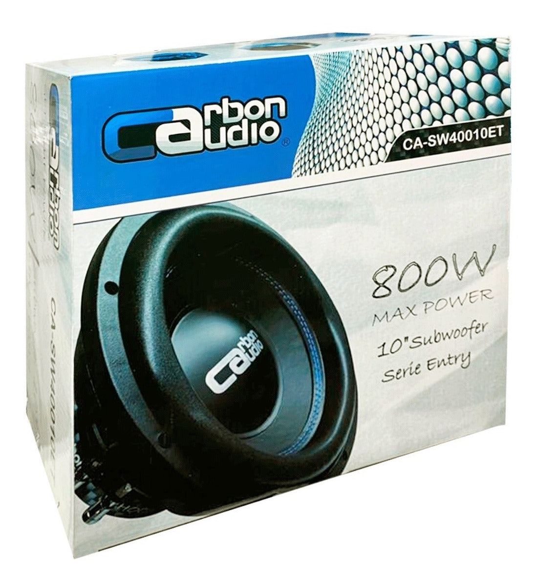 Subwoofer 10 Pulgadas Carbon Audio 800w Entry Doble Bobina Color Negro