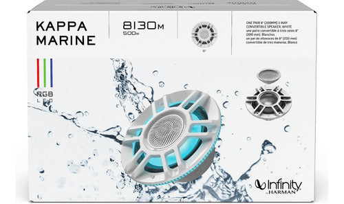 Bocinas 8 Pulgadas Marinas Infinity Kappa 8135 200w Rms Color Titanio