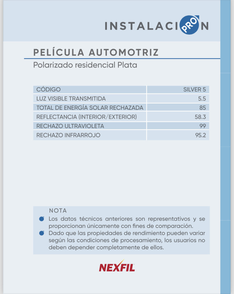 Catalogo Polarizado Nexfil Automotriz Residencial Seguridad