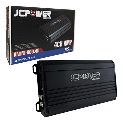 Amplificador Jc Power Rmini-600.4d 4 Canales 110w Rms A 4ohm Color Negro