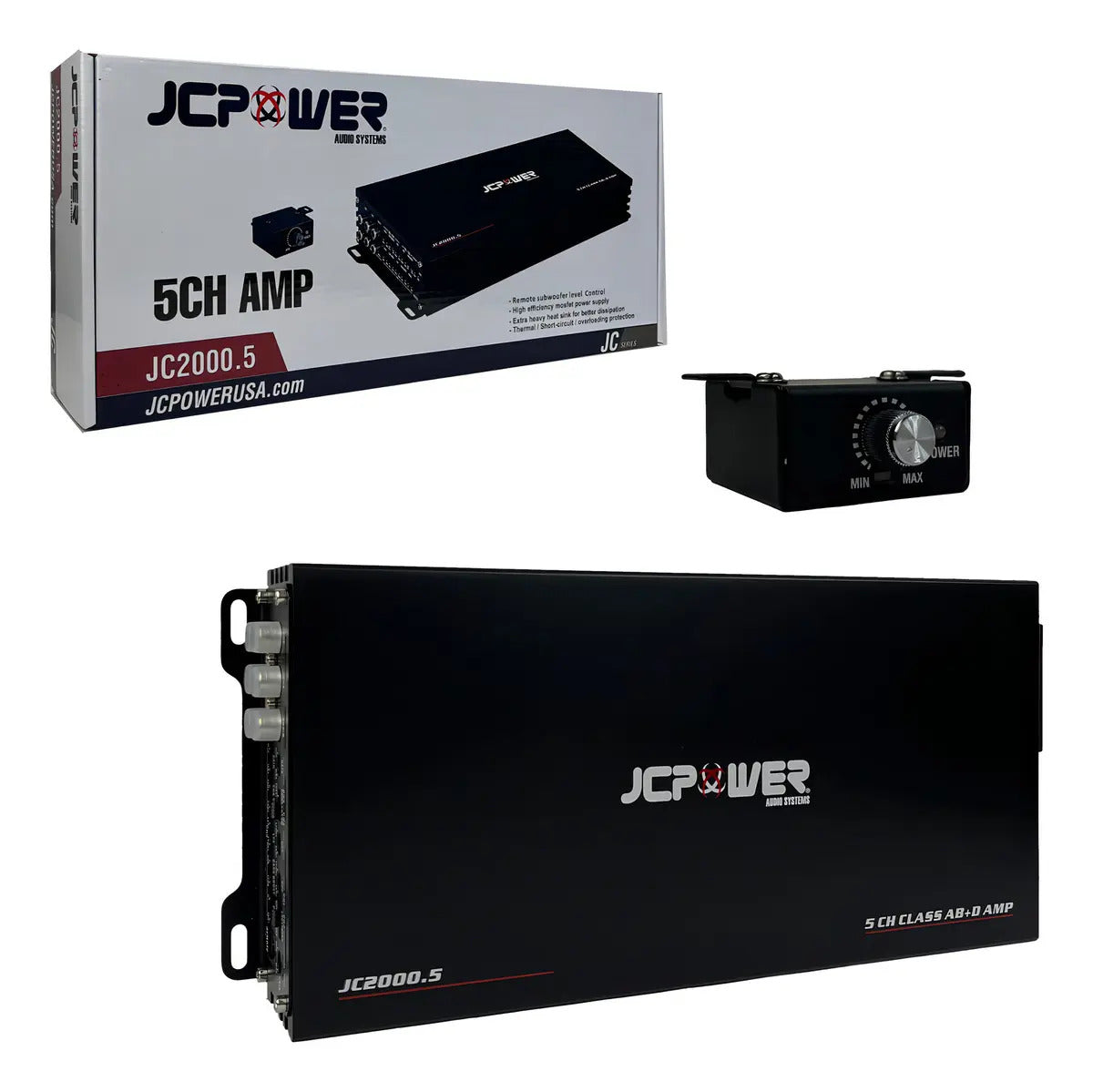 Amplificador Jc Power Jc2000.5 5 Canales Clase Ab 900w Max Negro