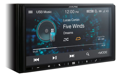 Autoestereo Alpine Pantalla Lcd Táctil 7 Pulgadas 2 Din 4 Ch Color Negro